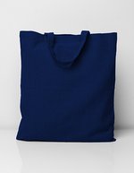 Printwear Recycelte Baumwolle Einkaufstasche 38x42 cm, Natural ca. 38 x 42 cm, XT550 – Marine (ca. Pantone 532C)