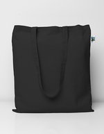 Printwear Fairtrade Baumwolltasche mit langen Henkeln – Black