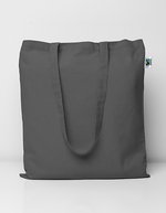 Printwear Fairtrade Baumwolltasche mit langen Henkeln – Graphite Grey (ca. Pantone 447C)