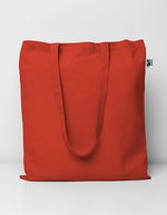 Printwear Fairtrade Baumwolltasche mit langen Henkeln, Natural ca. 38 x 42 cm, XT600N – Red (ca. Pantone 200C)