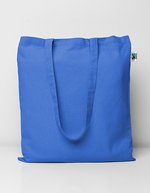 Printwear Fairtrade Baumwolltasche mit langen Henkeln, Natural ca. 38 x 42 cm, XT600N – Royal (ca. Pantone 287C)