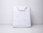 Printwear Cotton Bag with Bottom and Side Gusset, White ca. 38 x 42 x 10 cm, XT90 – Red (ca. Pantone 032U-HKS 13-14)