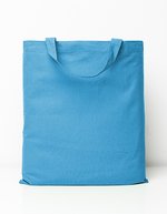 Printwear Baumwolltasche mit kurzen Henkeln, Natural ca. 38 x 42 cm, XT902 – Light Blue (ca. Pantone 2995C)