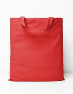 Printwear Baumwolltasche mit kurzen Henkeln, Natural ca. 38 x 42 cm, XT902 – Red (ca. Pantone 186C)