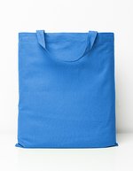Printwear Baumwolltasche mit kurzen Henkeln, Natural ca. 38 x 42 cm, XT902 – Royal (ca. Pantone 285C)