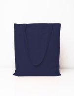 Printwear Baumwolltasche mit langen Tragegriffen, Natural ca. 38 x 42 cm, XT903 – Marine (ca. Pantone 295C)