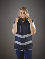 YOKO Hi-Vis-Weste mit Kapuze und Taschen, Navy XL, YK007 – Bild 7