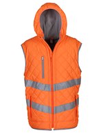 YOKO Hi-Vis-Weste mit Kapuze und Taschen – Hi-Vis Orange