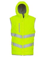 YOKO Hi-Vis-Weste mit Kapuze und Taschen – Hi-Vis Yellow