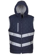 YOKO Hi-Vis-Weste mit Kapuze und Taschen – Navy