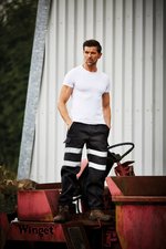YOKO Hi-Vis Sicherheits-Lange Hose mit Reflektoren, Black S, YK016T – Bild 8