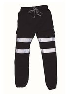 YOKO Hi-Vis Sicherheits-Lange Hose mit Reflektoren – Black