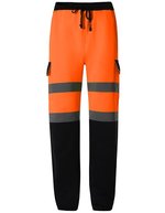 YOKO Hi-Vis Sicherheits-Lange Hose mit Reflektoren – Hi-Vis Orange/Navy