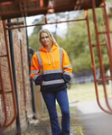 YOKO Sicherheits-Hoodie mit Reflektionsstreifen, Hi-Vis Yellow L, YK05 – Bild 8