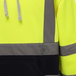YOKO Hi-Vis Pull-Over Hoodie Black XL (YK05), YK05 – Bild 5