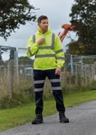YOKO Felpa con cappuccio di sicurezza Hi-Vis con Zip, Hi-Vis Yellow L, YK07 – immagine 8