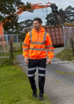 YOKO Felpa con cappuccio di sicurezza Hi-Vis con Zip, Hi-Vis Yellow L, YK07 – immagine 9