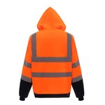 YOKO Hi-Vis Sicherheits-Hoodie mit Reißverschluss, Black S, YK07 – Bild 3