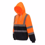 YOKO Felpa con cappuccio di sicurezza Hi-Vis con Zip, Navy S, YK07 – immagine 4