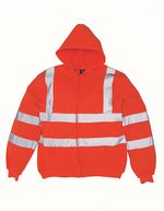 YOKO Hi-Vis Sicherheits-Hoodie mit Reißverschluss – Hi-Vis Orange