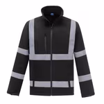 YOKO Hi-Vis Softshell Jacket with 2 Stripes, Hi-Vis Yellow/Navy L, YK09 – image 3