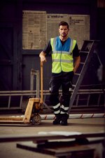 YOKO Sicherheitsweste Signalgelb mit Reflexstreifen, Hi-Vis Orange S, YK100 – Bild 11