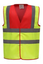 YOKO Sicherheitsweste Signalgelb mit Reflexstreifen, Hi-Vis Orange S, YK100 – Bild 3
