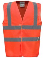YOKO Sicherheitsweste Signalgelb mit Reflexstreifen – Hi-Vis Orange
