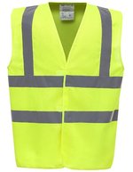 YOKO Sicherheitsweste Signalgelb mit Reflexstreifen – Hi-Vis Yellow
