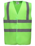 YOKO Sicherheitsweste Signalgelb mit Reflexstreifen – Lime