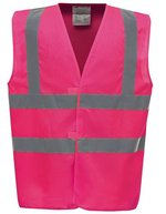 YOKO Sicherheitsweste Signalgelb mit Reflexstreifen, Hi-Vis Orange S, YK100 – Pink