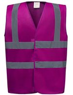 YOKO Sicherheitsweste Signalgelb mit Reflexstreifen, Hi-Vis Orange S, YK100 – Raspberry
