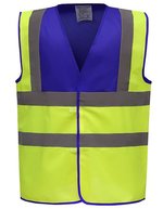 YOKO Sicherheitsweste Signalgelb mit Reflexstreifen, Hi-Vis Orange S, YK100 – Royal Yoke/Hi-Vis Yellow