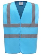 YOKO Sicherheitsweste Signalgelb mit Reflexstreifen, Hi-Vis Orange S, YK100 – Sapphire