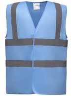 YOKO Sicherheitsweste Signalgelb mit Reflexstreifen, Hi-Vis Orange S, YK100 – Sky Blue