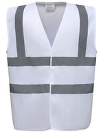 YOKO Sicherheitsweste Signalgelb mit Reflexstreifen, Hi-Vis Orange S, YK100 – White