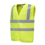 YOKO Hochsichtbare Warnweste mit Antistatikschutz, Hi-Vis Orange S, YK1000 – Bild 4