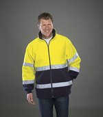 YOKO Sicherheitsjacke Hi-Vis mit Reflektionsstreifen – Hi-Vis Yellow/Navy