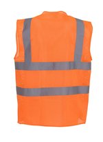 YOKO Hi-Vis Top Cool Recycled Open Mesh Waistcoat Royal Blue XL (YK120), YK120 – Bild 3