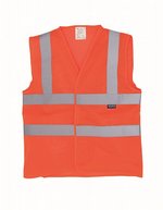 YOKO Hi-Vis Top Cool Recycled Open Mesh Waistcoat Hi-Vis Yellow M (YK120) – Hi-Vis Orange
