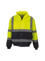 YOKO Wasserdichte Sicherheitsjacke mit Reflexion, Hi-Vis Orange/Navy S, YK218 – Bild 3