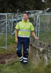 YOKO Hi-Vis Polo-Shirt mit reflektierenden Bändern, Hi-Vis Orange/Navy S, YK220 – Bild 10