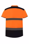 YOKO Hi-Vis Polo-Shirt mit reflektierenden Bändern, Hi-Vis Orange/Navy S, YK220 – Bild 4
