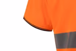 YOKO Hi-Vis Polo-Shirt mit reflektierenden Bändern, Hi-Vis Orange/Navy S, YK220 – Bild 6