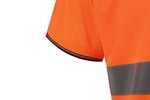 YOKO Hi-Vis Polo-Shirt mit reflektierenden Bändern, Hi-Vis Orange/Navy S, YK220 – Bild 6