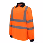 YOKO Hi-Vis Langarm Poloshirt mit Reflektoren, Hi-Vis Yellow 3XL, YK310 – Bild 4