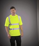 YOKO Sicherheits-T-Shirt mit Reflexstreifen, Black S, YK410 – Bild 1
