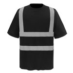 YOKO Sicherheits-T-Shirt mit Reflexstreifen – Black