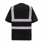 YOKO Safety T-Shirt with Reflective Stripes, Black S, YK410 – image 3