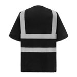 YOKO Sicherheits-T-Shirt mit Reflexstreifen, Black S, YK410 – Bild 3